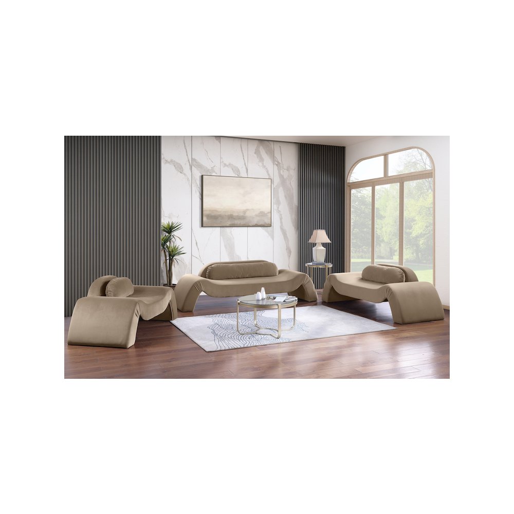 Austin Taupe Velvet Chair