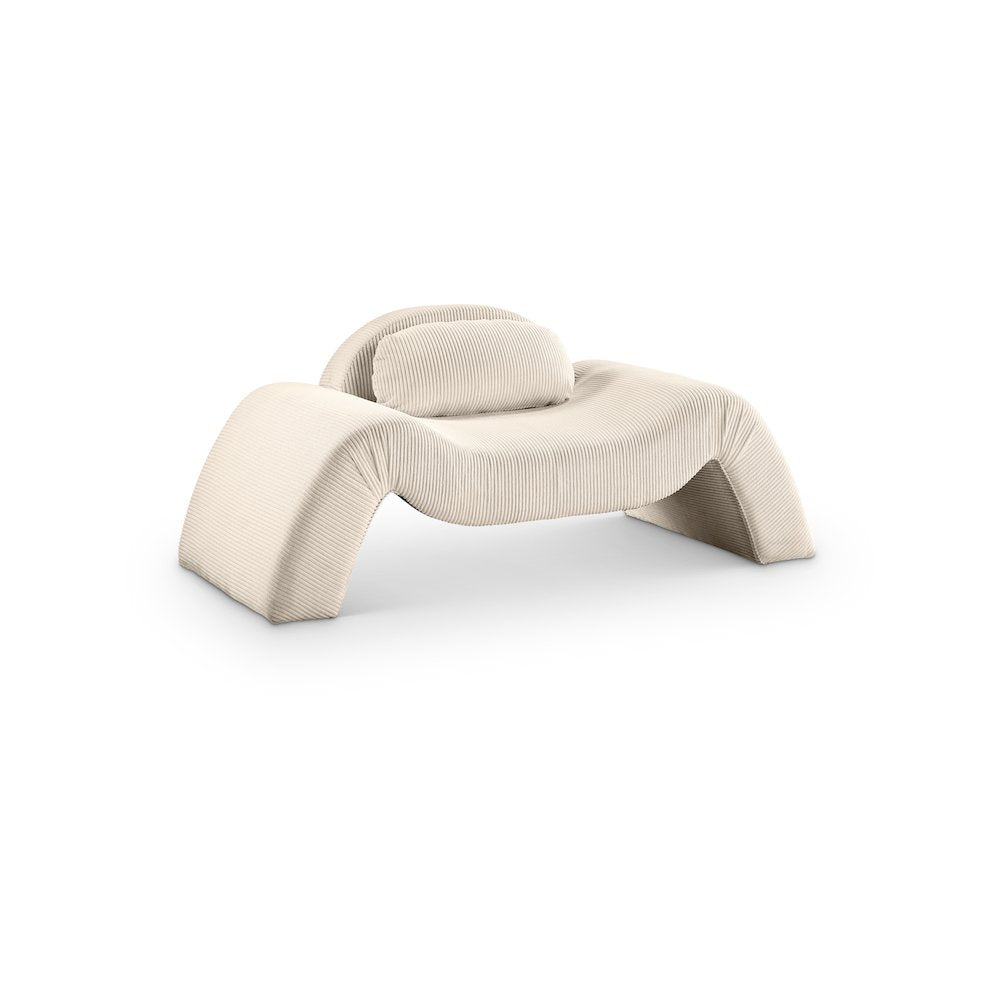 Austin Beige Corduroy Fabric Chair