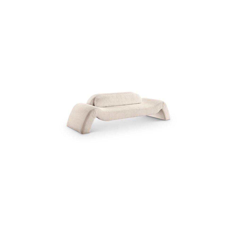 Austin Beige Corduroy Fabric Sofa