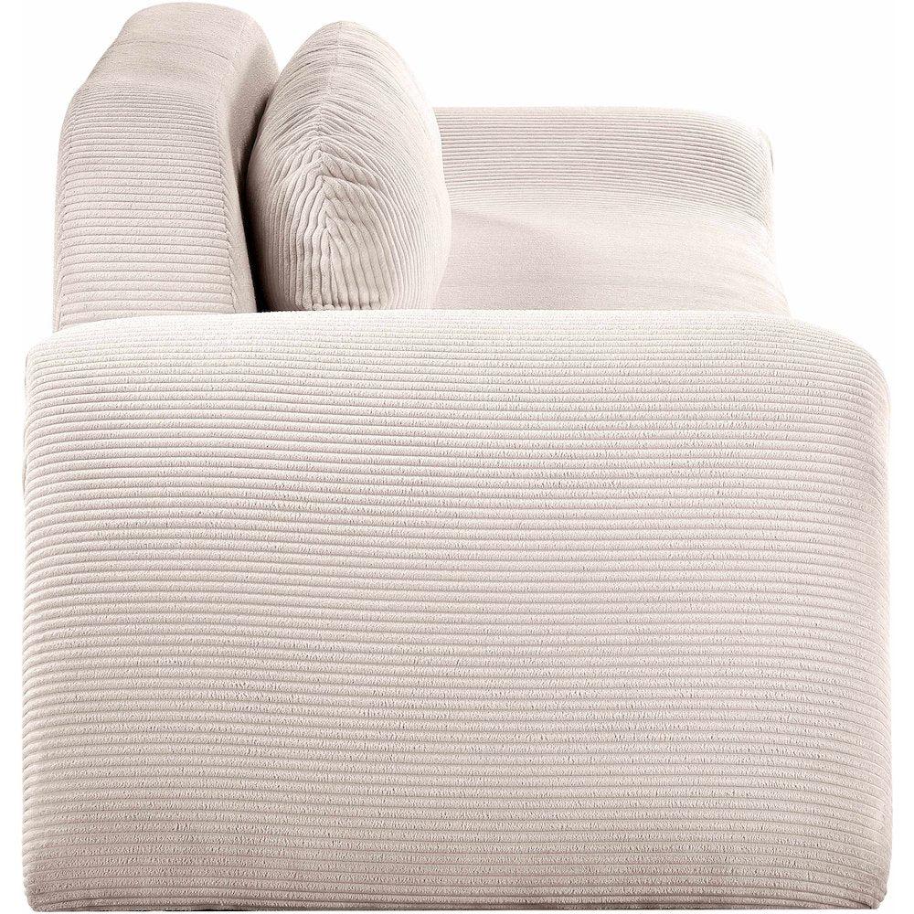 Austin Beige Corduroy Fabric Sofa