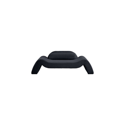 Austin Black Corduroy Fabric Loveseat