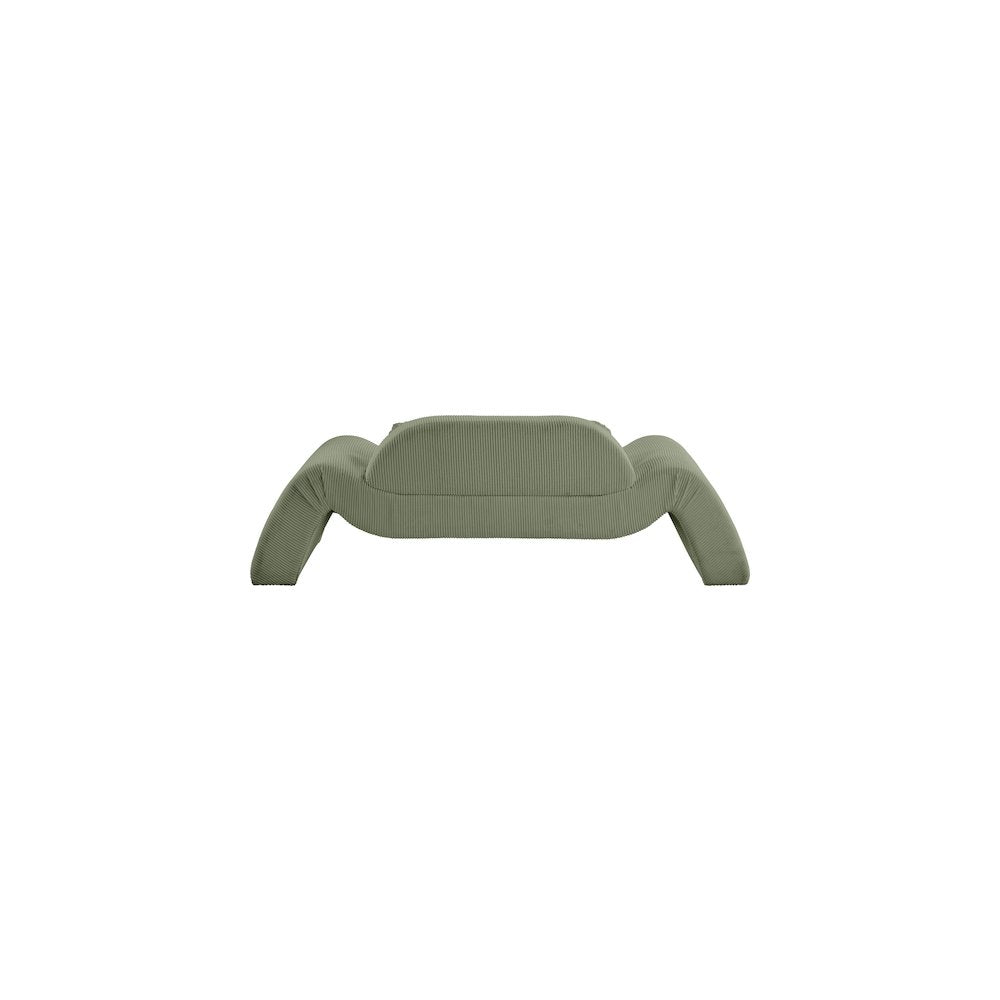 Austin Green Corduroy Fabric Loveseat