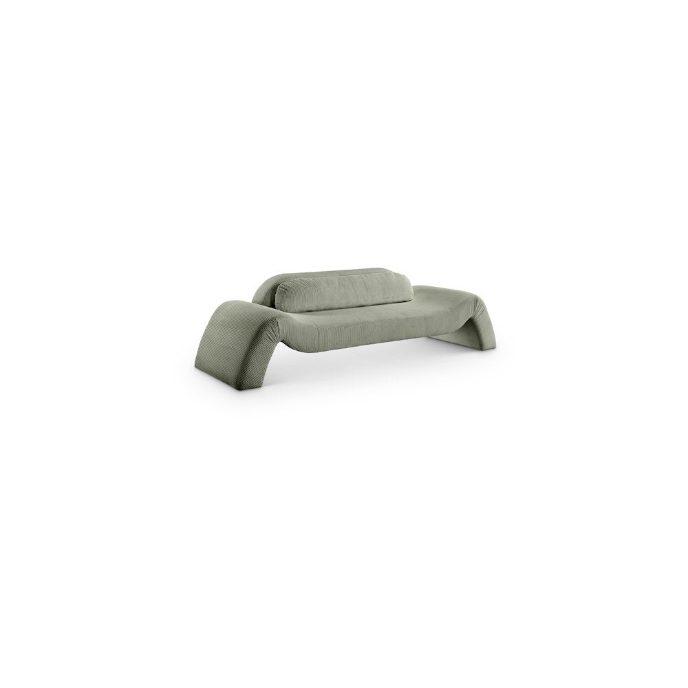 Austin Green Corduroy Fabric Sofa