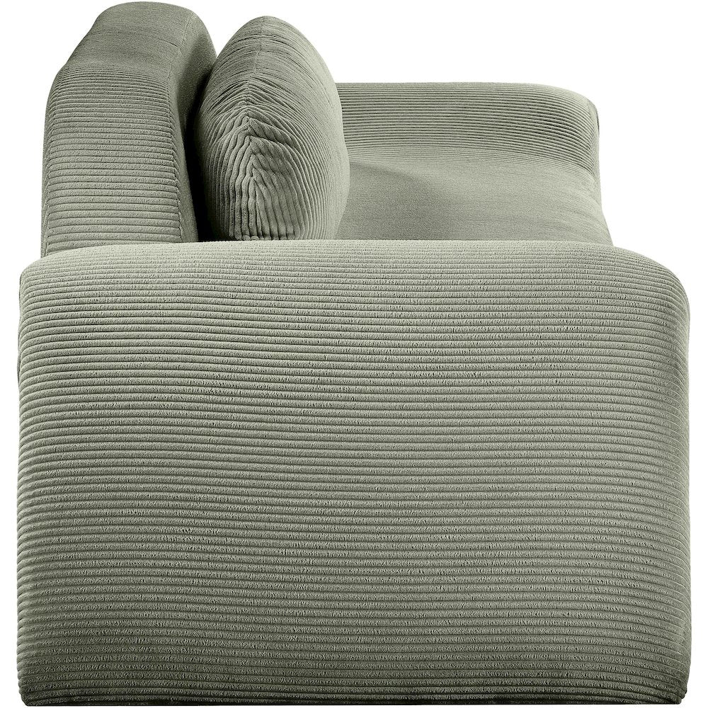 Austin Green Corduroy Fabric Sofa