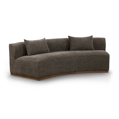 Avanti 104" Brown Chenille Fabric Upholstered Sofa