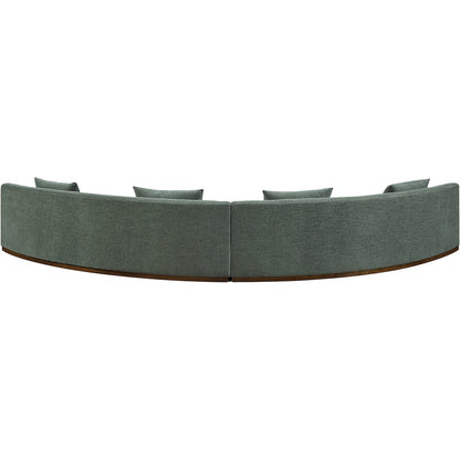 Avanti 182.5" Olive Chenille Fabric Upholstered 2pc. Modular Sectional