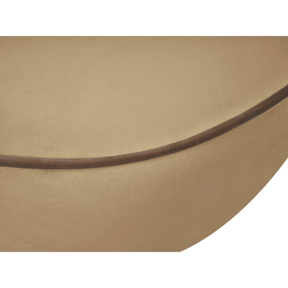 Swerve 100" Beige Velvet Upholstered Sofa