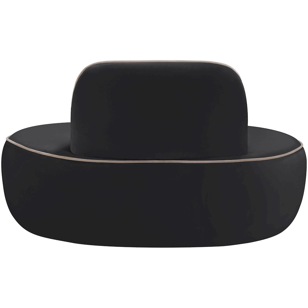 Swerve Black Velvet Upholstered Chair