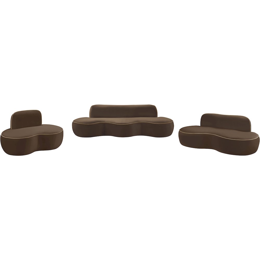 Swerve Brown Velvet Upholstered Chair