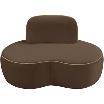 Swerve Brown Velvet Upholstered Chair