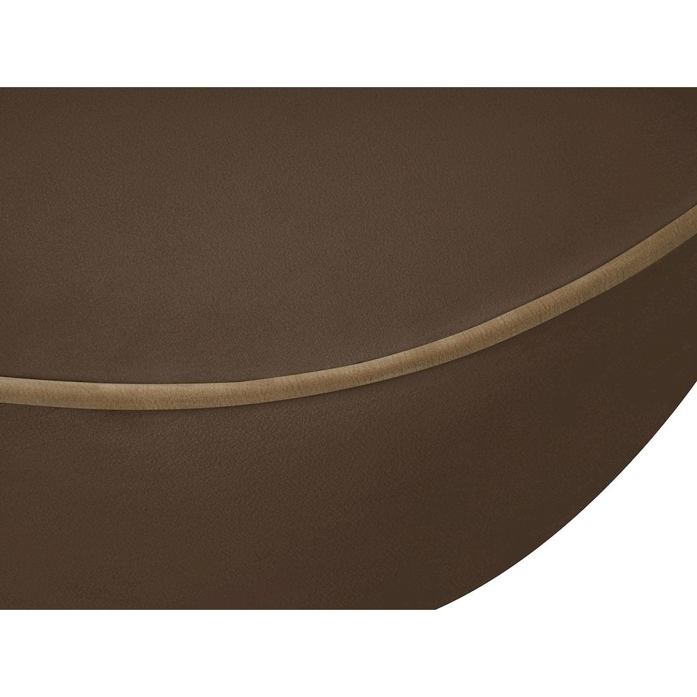 Swerve 100" Brown Velvet Upholstered Sofa
