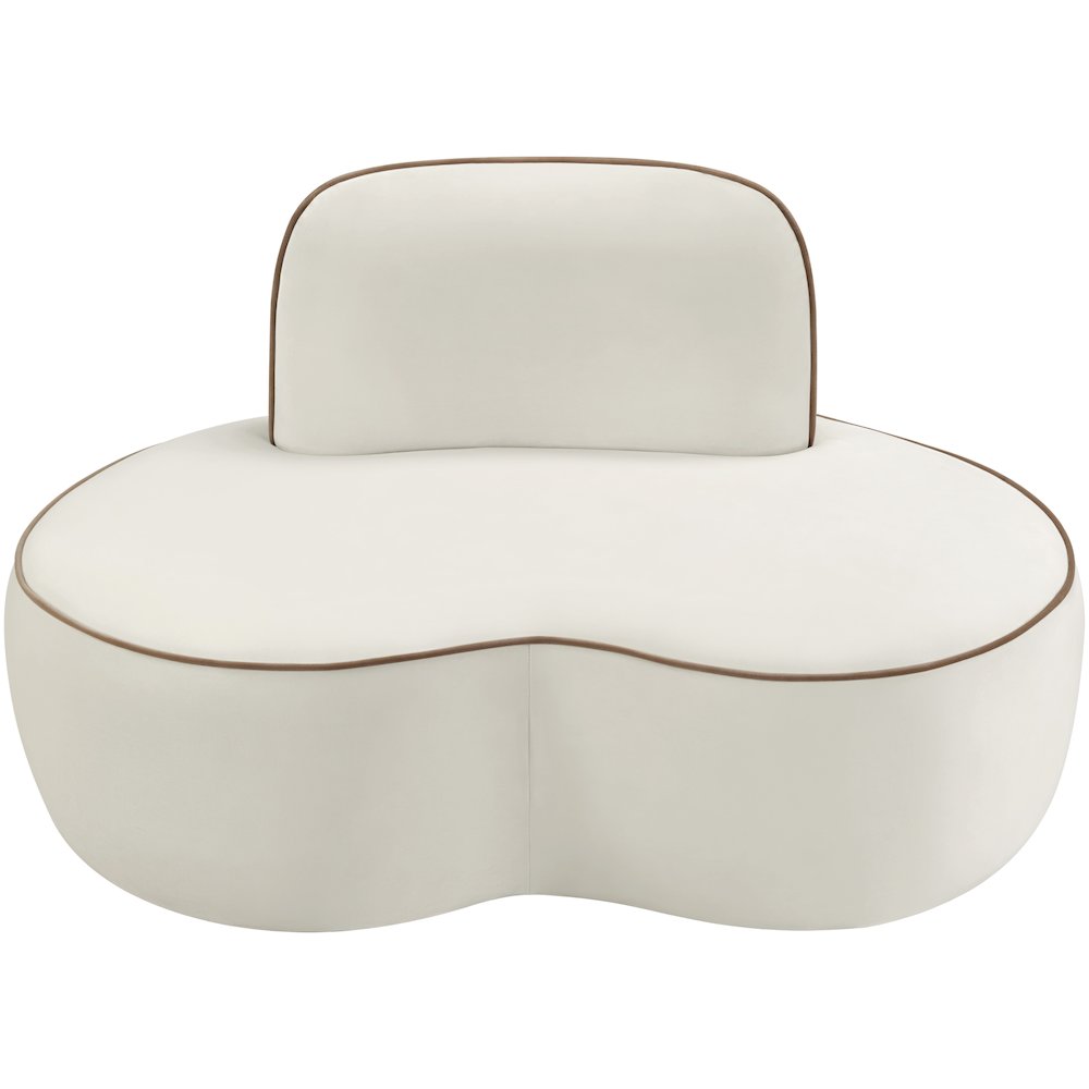Swerve Cream Velvet Upholstered Chair
