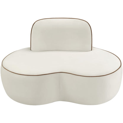 Swerve Cream Velvet Upholstered Chair