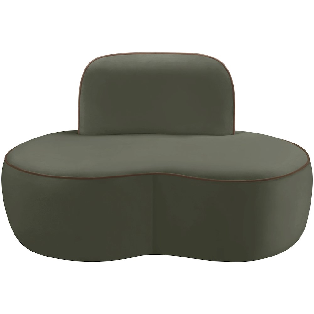 Swerve Green Velvet Upholstered Chair