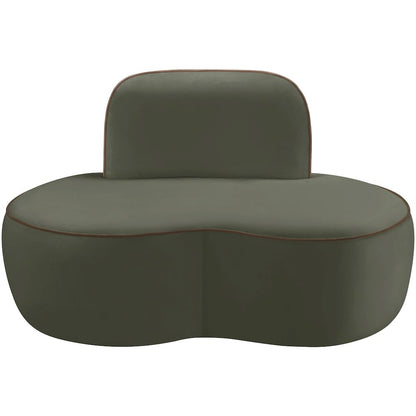 Swerve Green Velvet Upholstered Chair