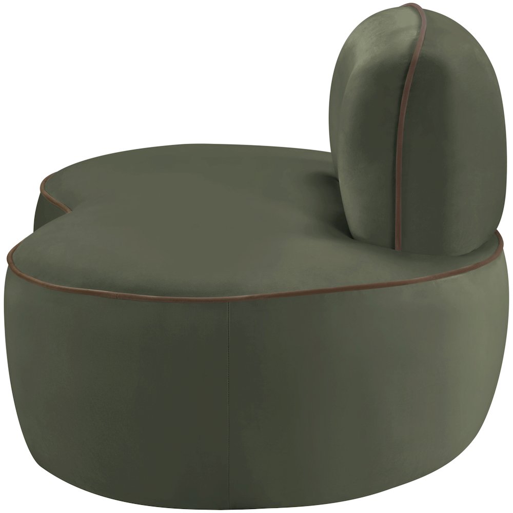 Swerve Green Velvet Upholstered Chair