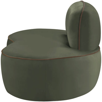 Swerve Green Velvet Upholstered Chair