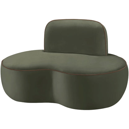 Swerve Green Velvet Upholstered Chair