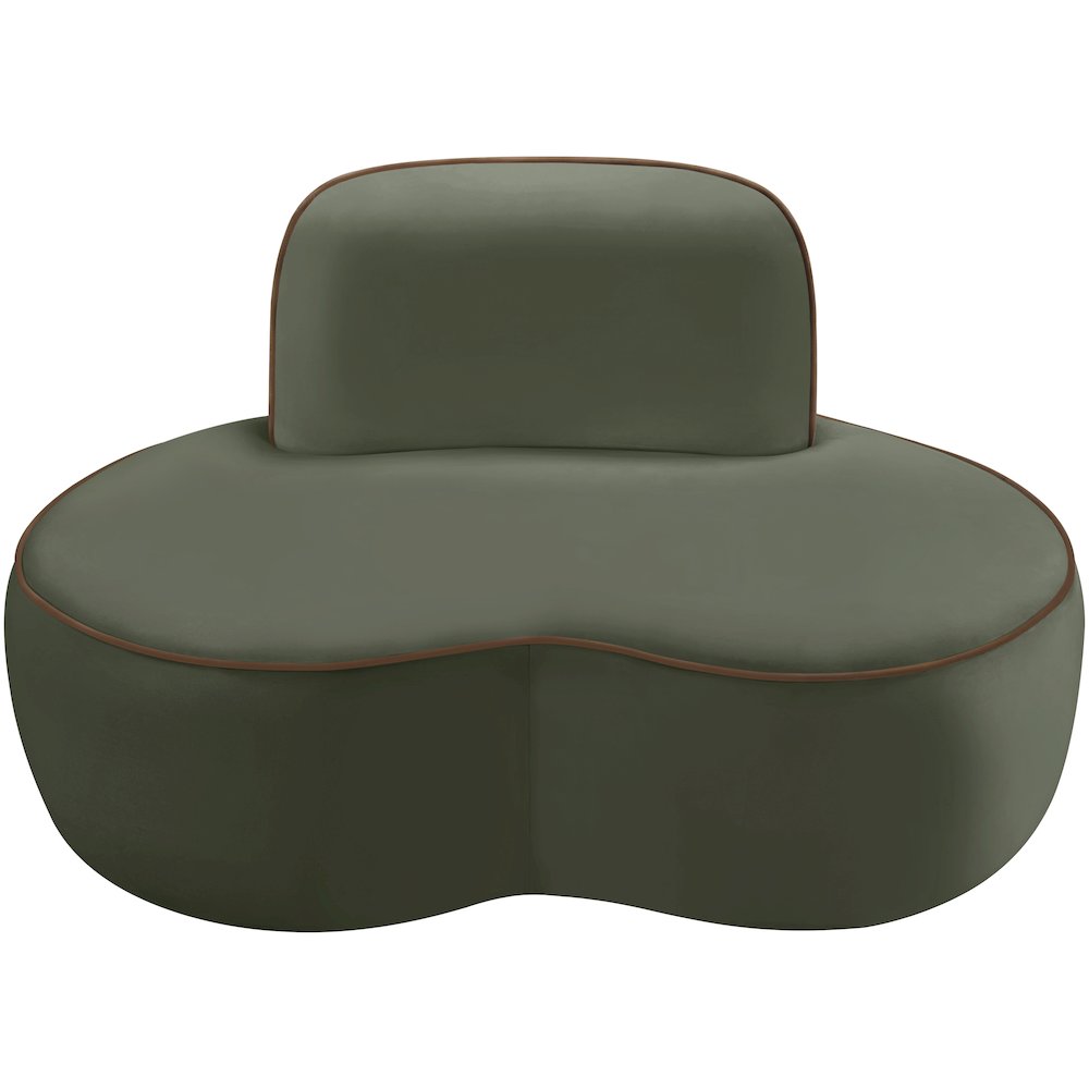 Swerve Green Velvet Upholstered Chair