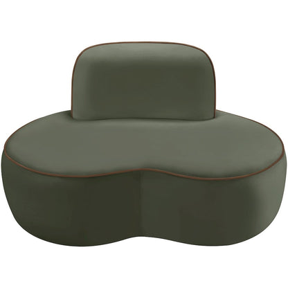 Swerve Green Velvet Upholstered Chair