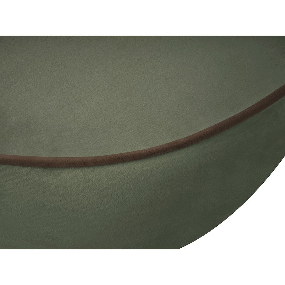 Swerve 100" Green Velvet Upholstered Sofa
