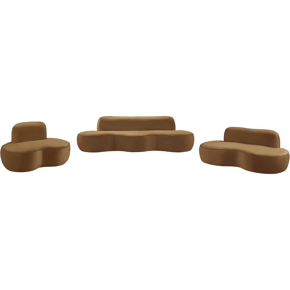 Swerve Saddle Velvet Upholstered Chair
