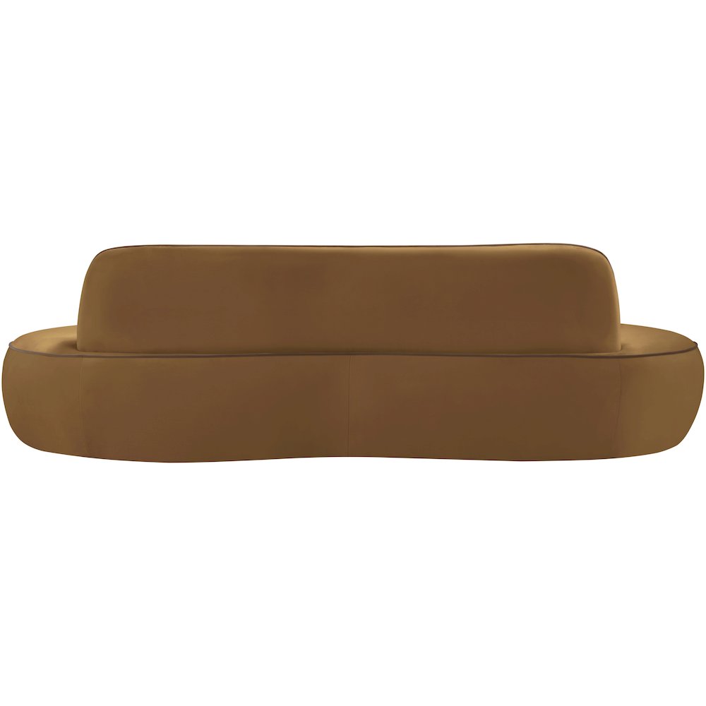 Swerve 100" Saddle Velvet Upholstered Sofa