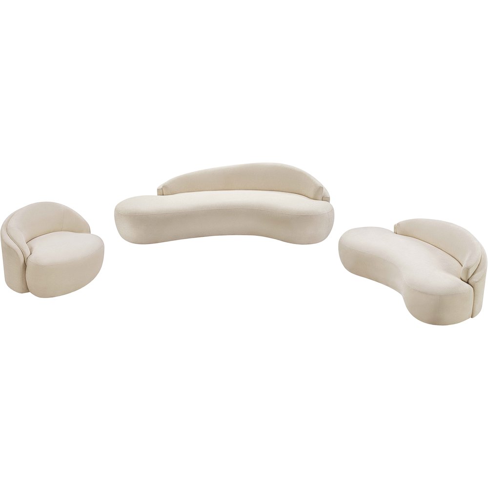 Caspian Beige Chenille Fabric Upholstered Chair