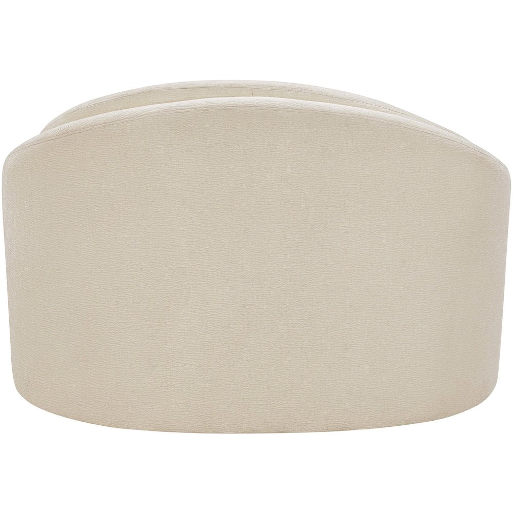 Caspian Beige Chenille Fabric Upholstered Chair