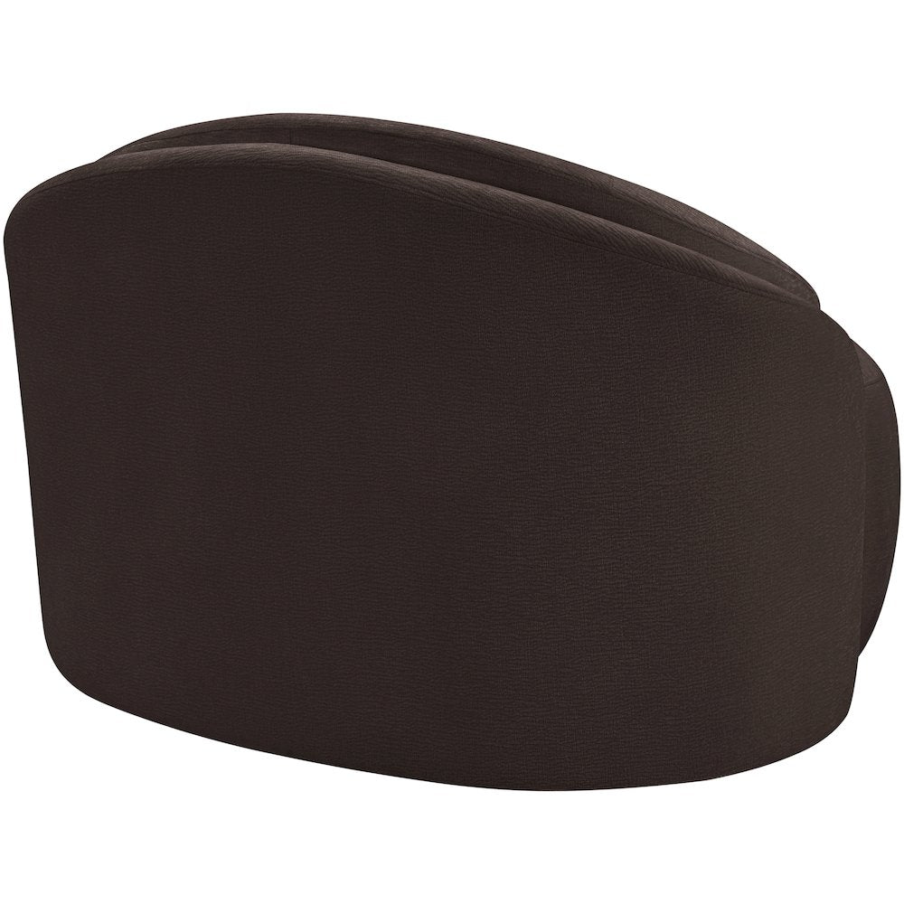 Caspian Brown Chenille Fabric Upholstered Chair