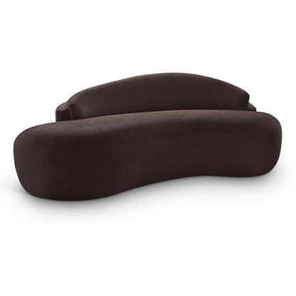 Caspian 79" Brown Chenille Fabric Upholstered Loveseat