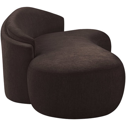 Caspian 79" Brown Chenille Fabric Upholstered Loveseat