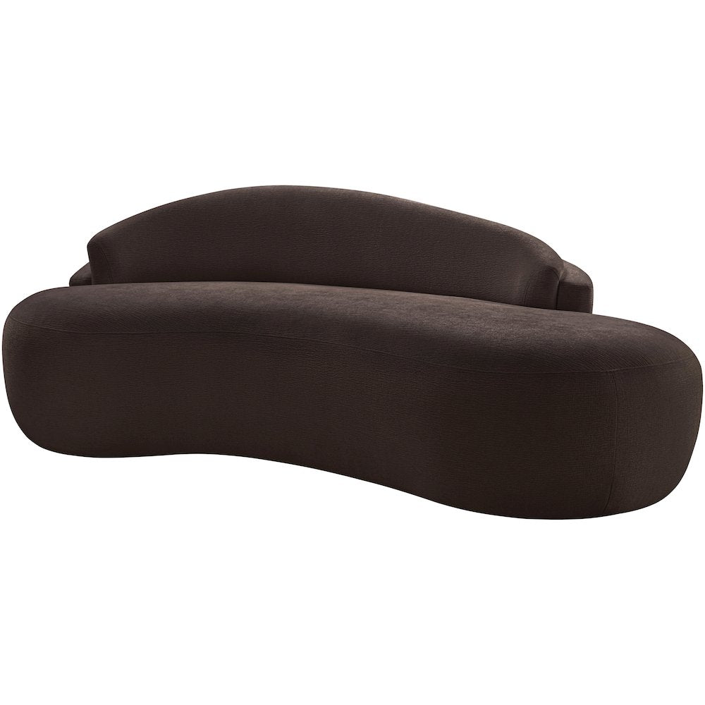 Caspian 79" Brown Chenille Fabric Upholstered Loveseat