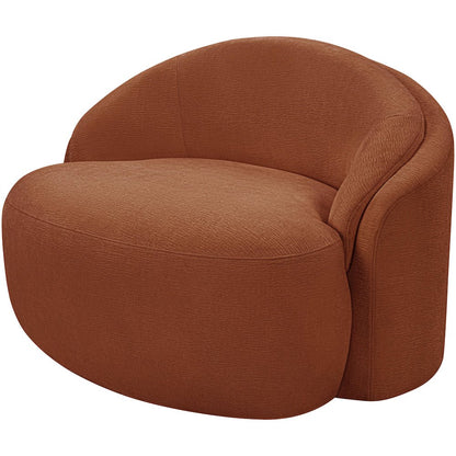Caspian Cognac Chenille Fabric Upholstered Chair