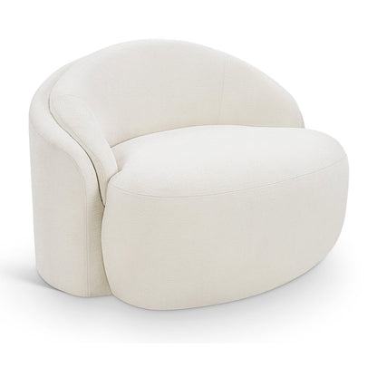 Caspian Cream Chenille Fabric Upholstered Chair