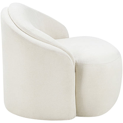 Caspian Cream Chenille Fabric Upholstered Chair