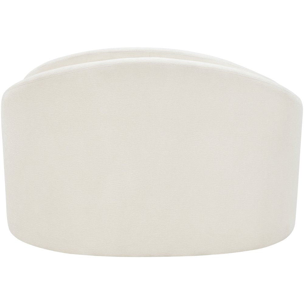 Caspian Cream Chenille Fabric Upholstered Chair