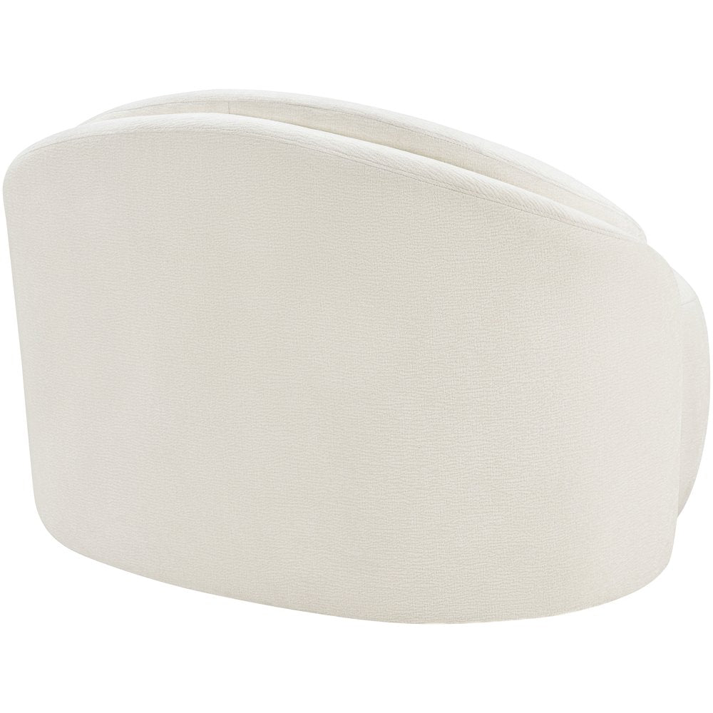 Caspian Cream Chenille Fabric Upholstered Chair