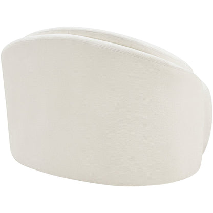 Caspian Cream Chenille Fabric Upholstered Chair
