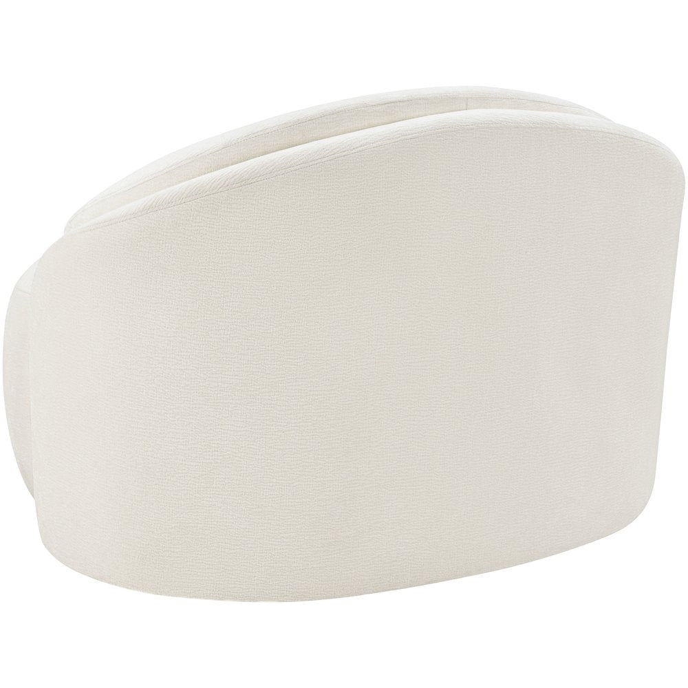 Caspian Cream Chenille Fabric Upholstered Chair