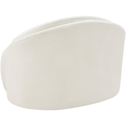 Caspian Cream Chenille Fabric Upholstered Chair