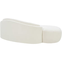 Caspian 79" Cream Chenille Fabric Upholstered Loveseat