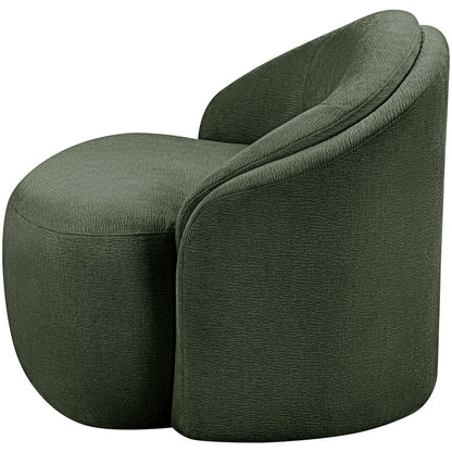 Caspian Green Chenille Fabric Upholstered Chair