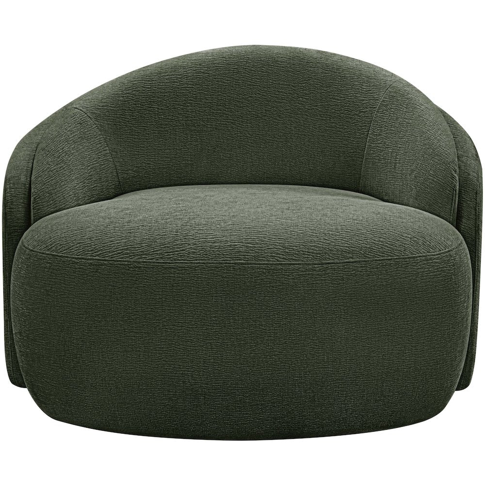 Caspian Green Chenille Fabric Upholstered Chair