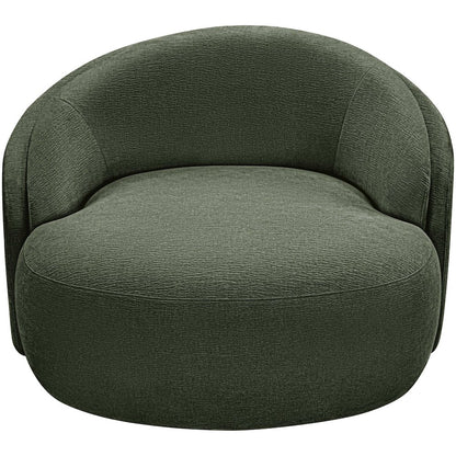 Caspian Green Chenille Fabric Upholstered Chair