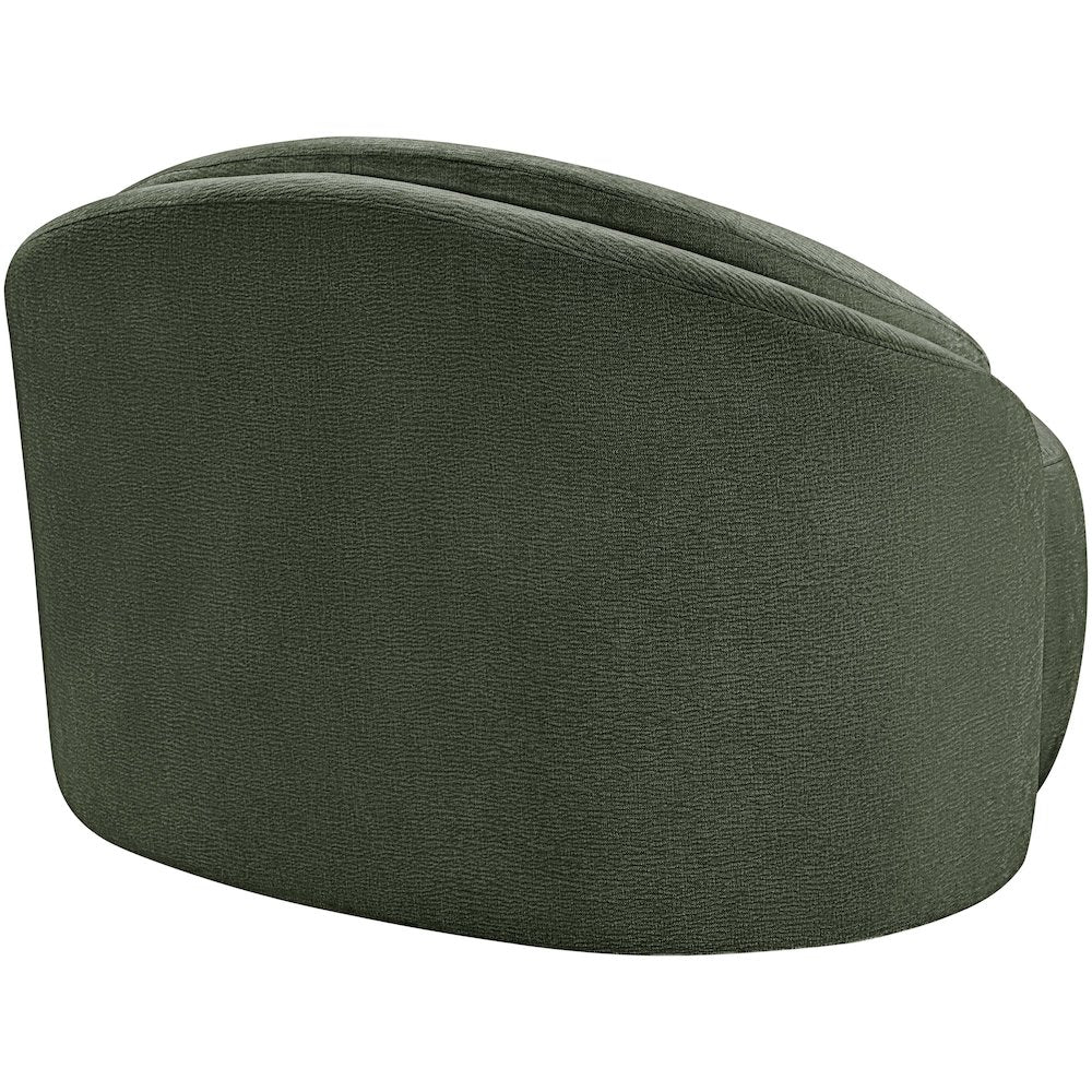 Caspian Green Chenille Fabric Upholstered Chair