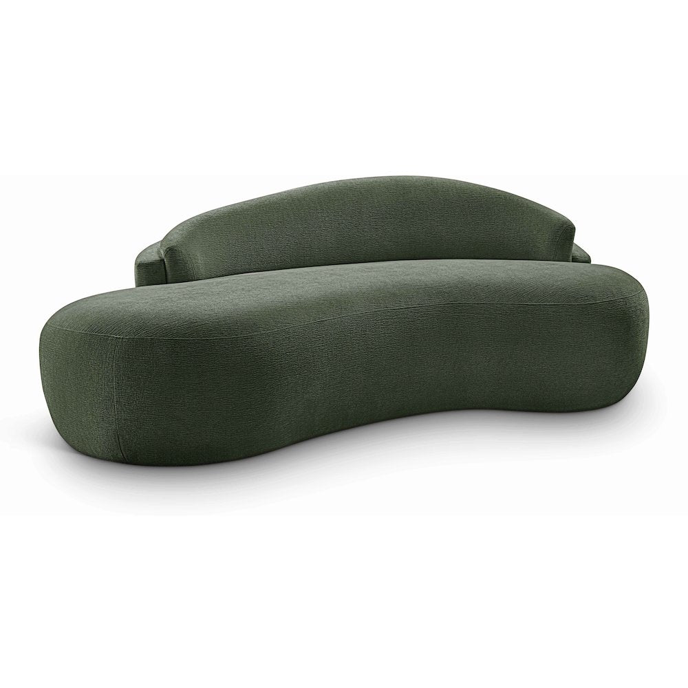 Caspian 79" Green Chenille Fabric Upholstered Loveseat