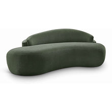 Caspian 79" Green Chenille Fabric Upholstered Loveseat