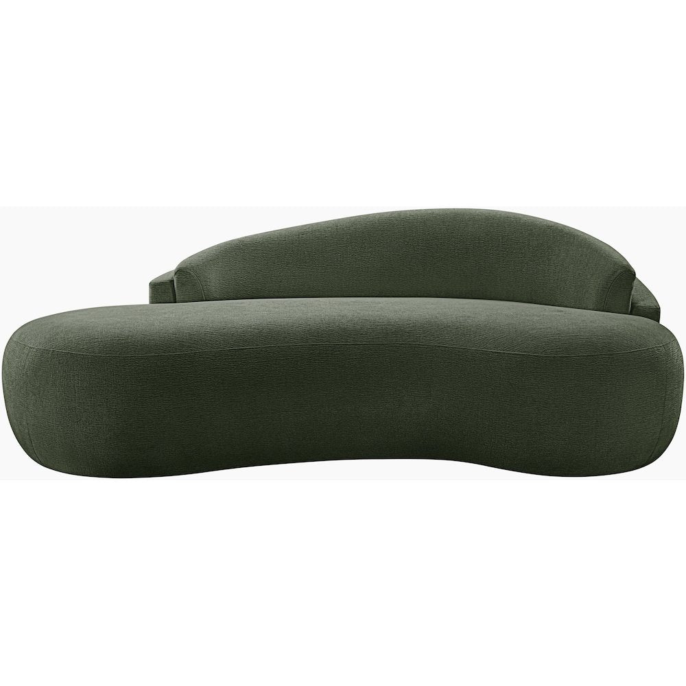Caspian 79" Green Chenille Fabric Upholstered Loveseat