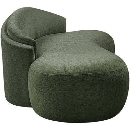 Caspian 79" Green Chenille Fabric Upholstered Loveseat
